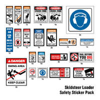 Skidsteer Loader Safety Sticker Pack
