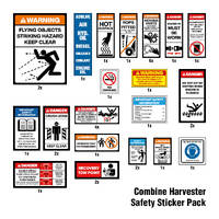 Combine Harvester Safety Sticker Pack
