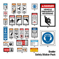 Grader Safety Sticker Pack