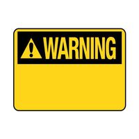 Warning Sign - Blank
