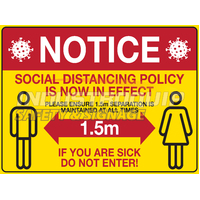 Social Distancing Safety Sign