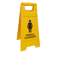 Female Cleaners Floor Sign