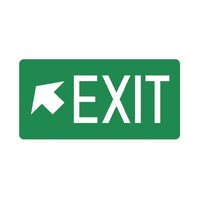 Exit Sign Arrow Top Left