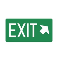 Exit Sign Arrow Top Right
