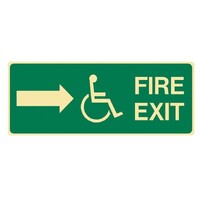 Luminous Disabled Exit Sign Left Arrow