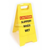 Slippery When Wet Warning Floor Sign
