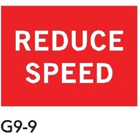 Boxed Edge Road Sign - Reduce Speed - 1200 x 900mm
