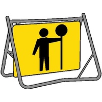 Swing Stand & Sign - Traffic Controller - 900 x 600mm