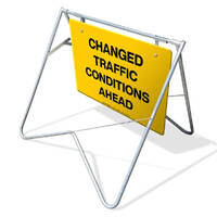 Swing Stand & Sign - Changed Traffic Conditions Ahead - 1200 x 900mm