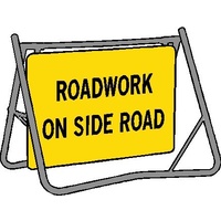 Swing Stand & Sign - Roadwork On Side Road - 1200 x 900mm