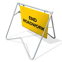 Swing Stand & Sign - End Roadwork - 1200 x 900mm