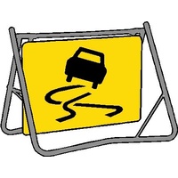 Swing Stand & Sign - Slippery Symbol - 1200 x 900mm