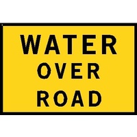 Boxed Edge Road Sign - Water Over Road - 1200 x 900mm