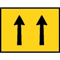 Boxed Edge Road Sign - 2 Lane Status