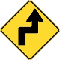 W1-2A_R Right Lane Must Turn Right- Class 1 Reflective  - 600mm x 600mm