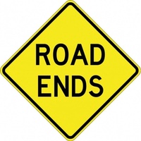 W5-18A Road Ends- Class 1 Reflective - 600mm x 600mm