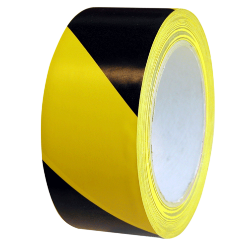Heavy Duty Floor Marking Tape - PVC Black/Yellow 48mm x 33.0 Metres