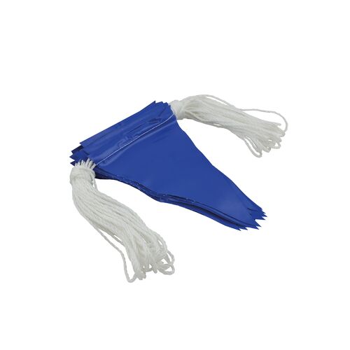 Blue Safety Bunting Flags - 30 Metre Roll