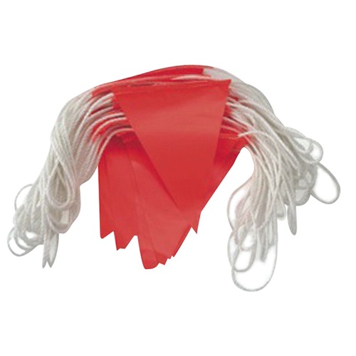 Orange Safety Bunting Flags - 30mtr Roll