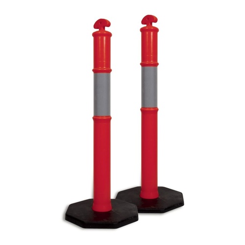 T-Top Safety Bollard with 6KG Base - Class 1 Reflective