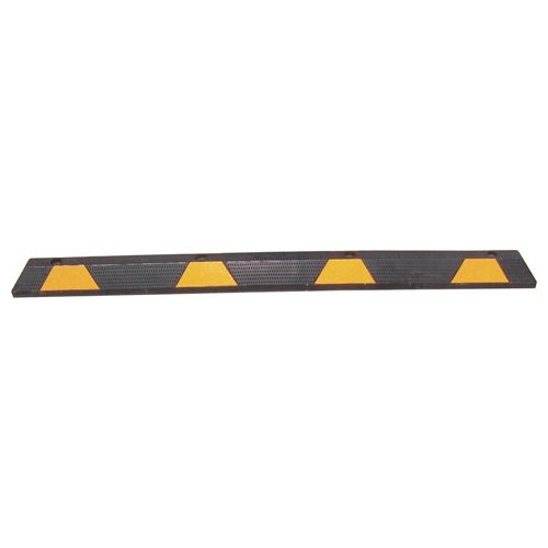 Premium Rubber Wheel Stop - Black and Yellow for Car Parks