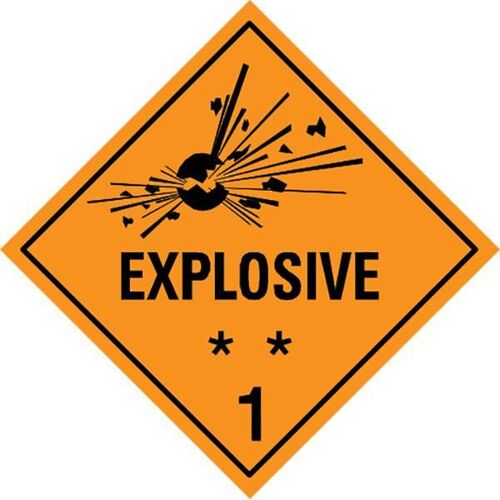 Explosive 1 Sign Dangerous Goods - 250 x 250mm
