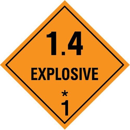 Explosive 1.4 Dangerous Goods Sign - 250 x 250mm