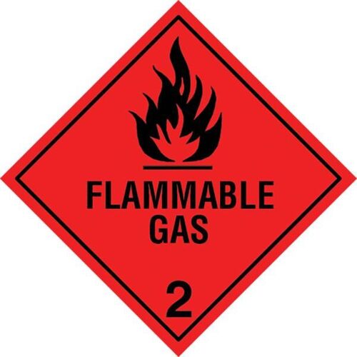 Flammable Gas 2 Dangerous Goods Sign - 250 x 250mm