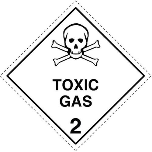 Toxic Gas 2 Dangerous Goods Sign - 250 x 250mm