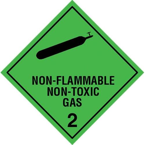 Non-Flammable Non Toxic Gas 2 Dangerous Goods Sign - 250 x 250mm