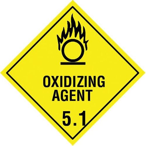 Oxidising Agent 5.1 Dangerous Goods Sign - 250 x 250mm