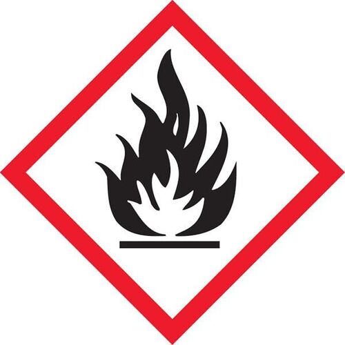 GHS Flammable Materials Dangerous Goods Sign - 250 x 250mm