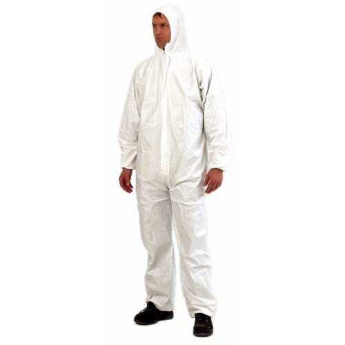 Provek® White Water Repellent Disposable Coveralls Type 5 & 6  - 3XL
