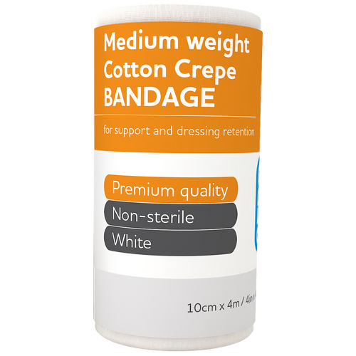 AEROCREPE Medium Cotton Crepe Bandage 10cm x 4M