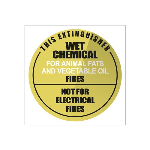 Fire Extinguisher Signs - Wet Chemical - Plastic