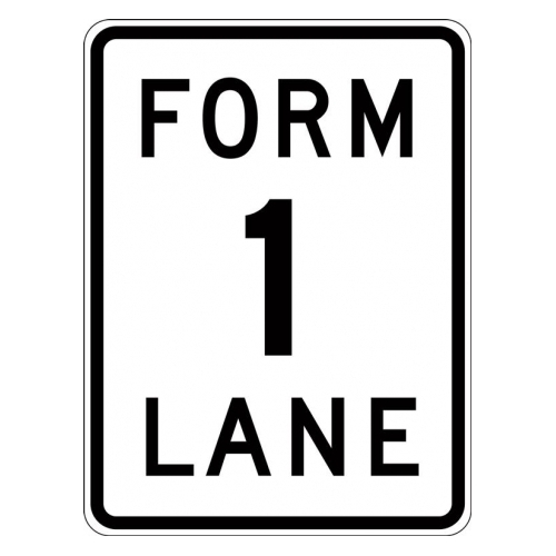 G9-15 Form 1 Lane Sign- Class 1 Reflective