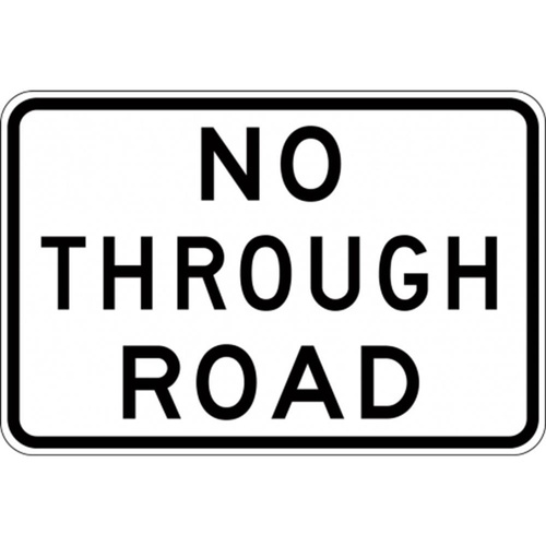 G9-18A - No Through Road Sign - 600 x 400