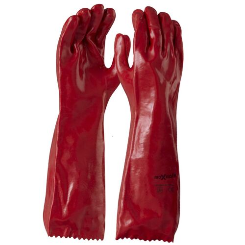 Red Chemical PVC Gloves - 45cm