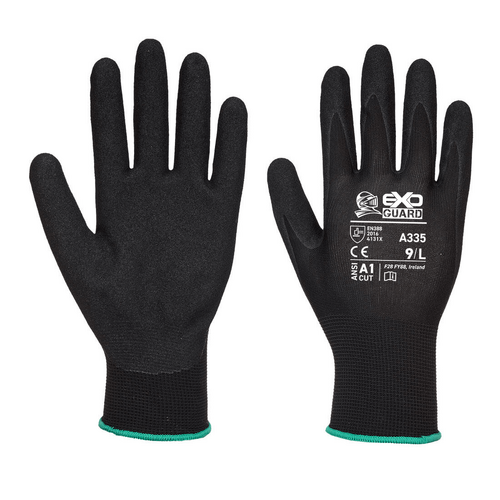 Black Sandy Nitrile Safety Glove