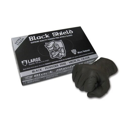 Black Shield™ Heavy Duty Nitrile, Unpowdered