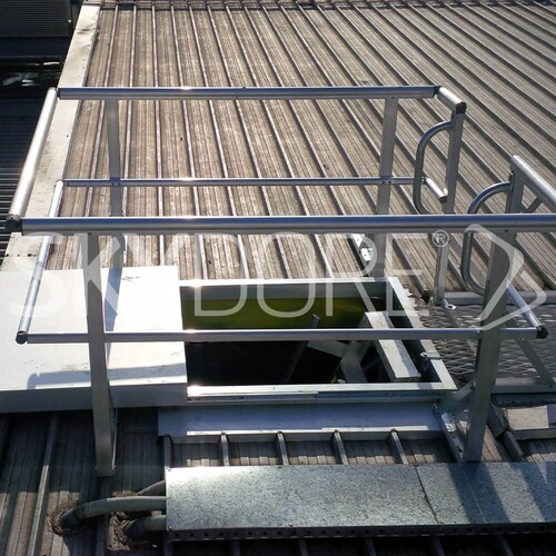 SENTRY™ Access Hatch Guardrail Handrail Kit for Metal Deck Roofs