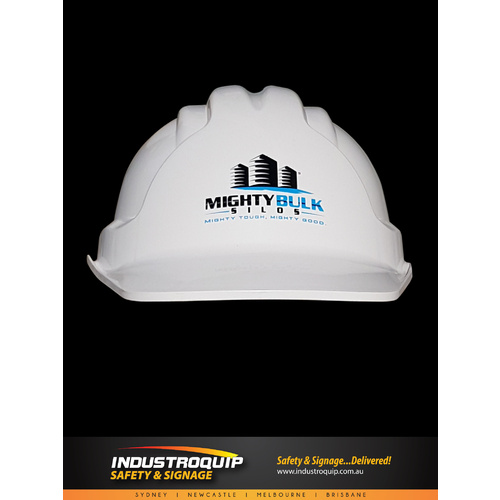 2 Colour Logo Custom Printed Logo Hard Hats (Box of 20)