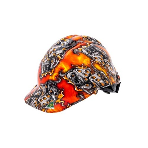 Orange Roll Dice Design Hard Hat