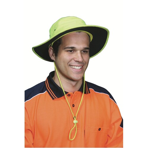 Hi Vis Wide Brim Safety Hat