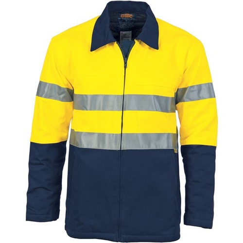 DNC™ Reflective Drill Jacket with 3M R/ Tape - Yellow / Navy - S