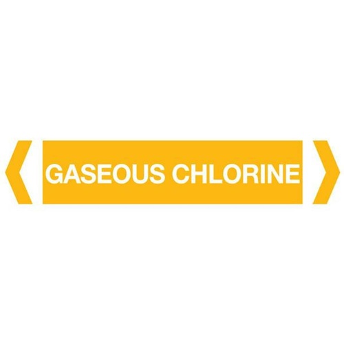 Gaseous Chlorine Pipe Marker (Pack Of 10)