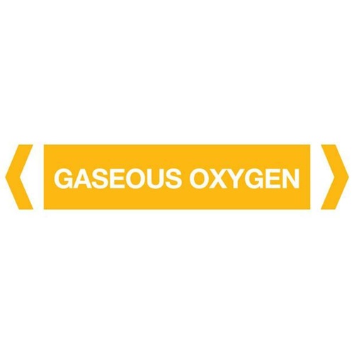 Gaseous Oxygen Pipe Marker (Pack Of 10)