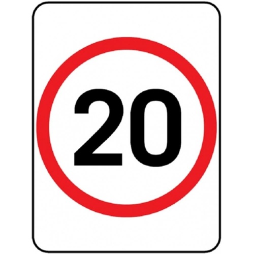 R4-1A_20 Speed Limit Sign 20KPH- Class 1 Reflective