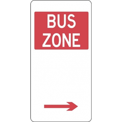 R5-20_Right Right Arrow Bus Zone Sign- Class 1 Reflective - 225mm x 450mm