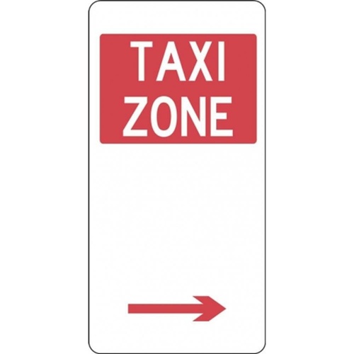 R5-21_Right Right Arrow Taxi Zone Sign- Class 1 Reflective - 225mm x 450mm
